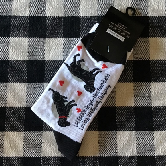 NWT HWA YU Women I ❤️ My LABRADOR Dog Crew Socks Size 9-11 - Picture 2 of 2